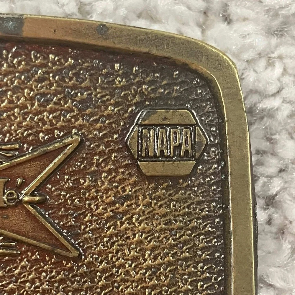 Vintage‎ NAPA Blue Max Belt Buckle Limited Edition Mac's Pour le Merite Brass